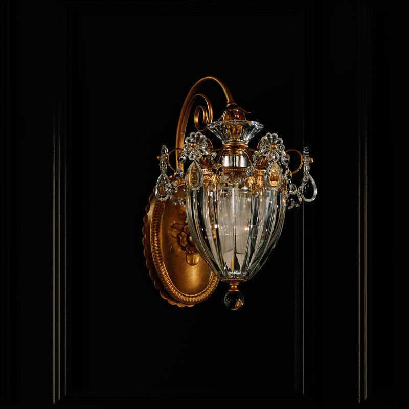 Armed Sconce, Spectra Clear, Heirloom Gold