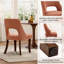Round Dining Table Set with Upholstered Cutout Back Dining Chairs, Modern Dining Room Furniture-234596280-234596283-234596287