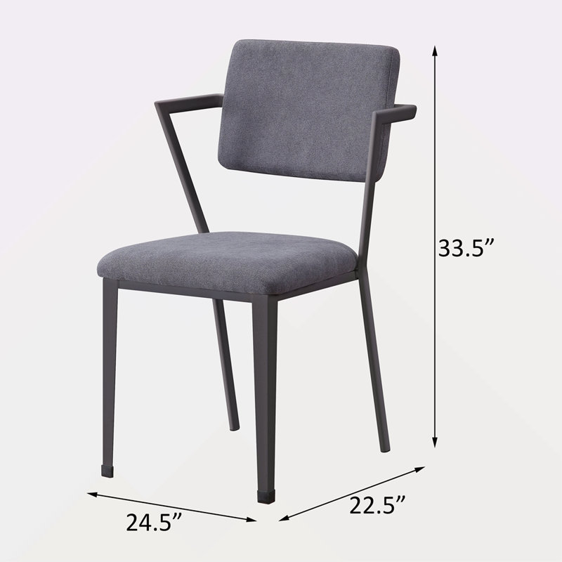 Chaise de bureau rembourrée à dossier ouvert