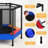 Gymax Hexagon Backyard Trampoline with Safety Enclosure