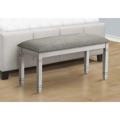 Versatile Upholstered Solid Wood Bench For Kitchen, Dining, Entryway, And Bedroom, For Small Spaces And Transitional Decor.