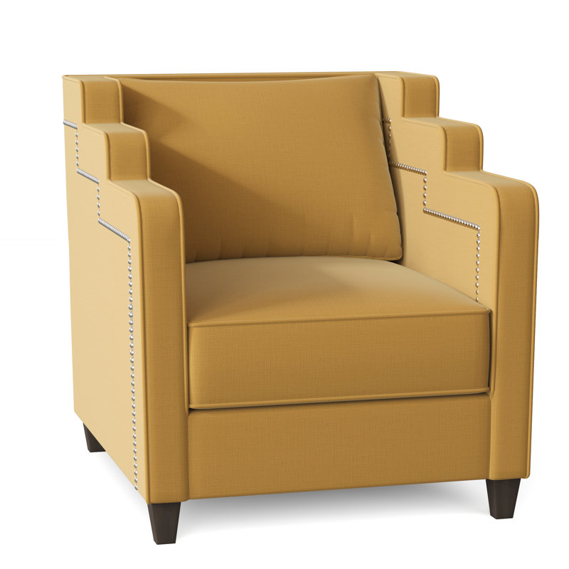 Fauteuil large Abbey, Lingot d'or Highlander, Brun acajou