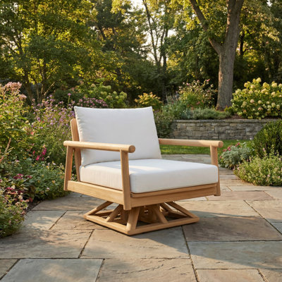 Seville Swivel Chair White Cushion