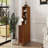 End Table with 3 Drawers, Corner Table with 2 Open Shelves, Tall Side Table for Bedroom and Corner-1390244689