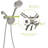 Multi Function Shower , 4.7" Rain Showerhead & 8 Hand Shower, Brushed Nickel Look Handheld Dual System-124583770
