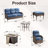 7-Piece Outdoor Wicker Courtyard Fire Pit Conversation Set With Sofa, Swivel Chairs And Ottomans-2084043267