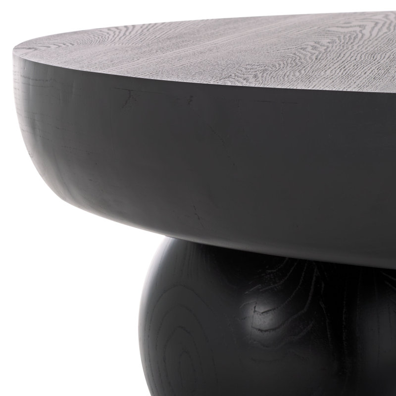 Hayliette Solid Wood Coffee Table, Black