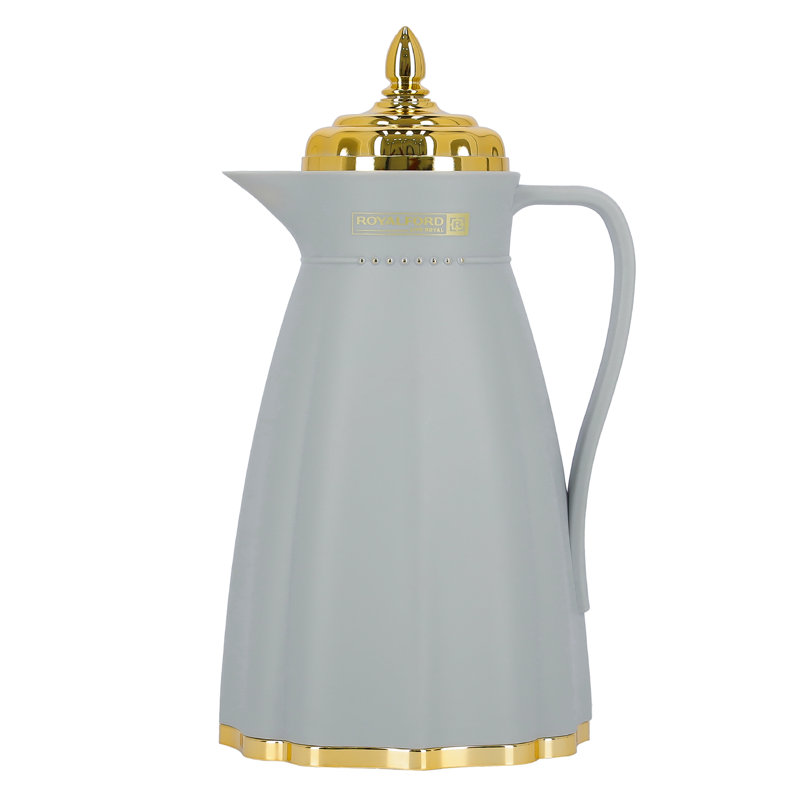 ROYALFORD Glass Vacuum Flask | Vacuum Insulated Tea Carafe 1000ML | Heat & Cold Retention, Thermal Insulated Airpot | Insulated jug Preserves Flavor & Freshness, Household Office Kettle
