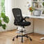 Chaise de bureau ergonomique en filet avec hauteur réglable et repose-pieds pour le bureau personnel-2078361765-2073440043