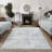 Washable Non-Slip Modern Rug - Ivory / Black - Entryway, Hallway, Bathroom, and Kitchen-102998687