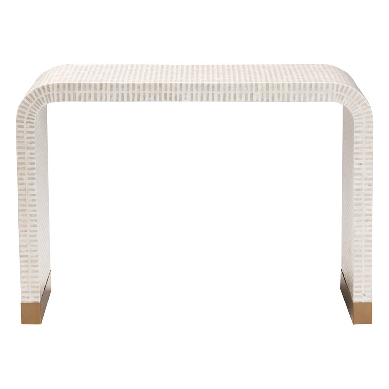 Console en coquille de nacre blanche Capiz