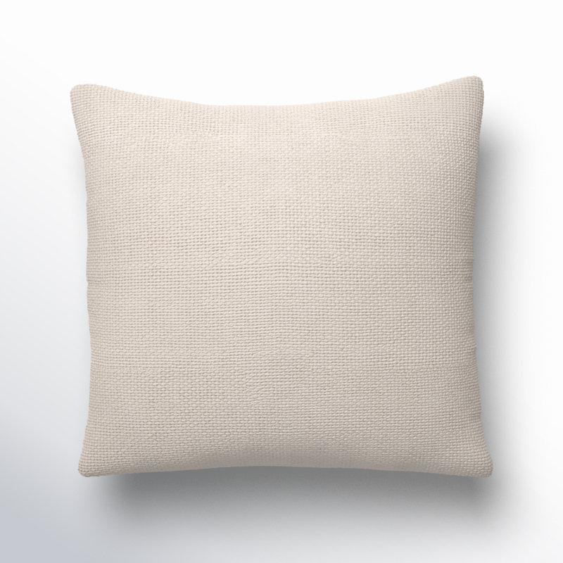 Housse et insert de coussin rectangulaire Keri, Polyester / Bourre en polyester, 22 po x 22 po, Crème, crème
