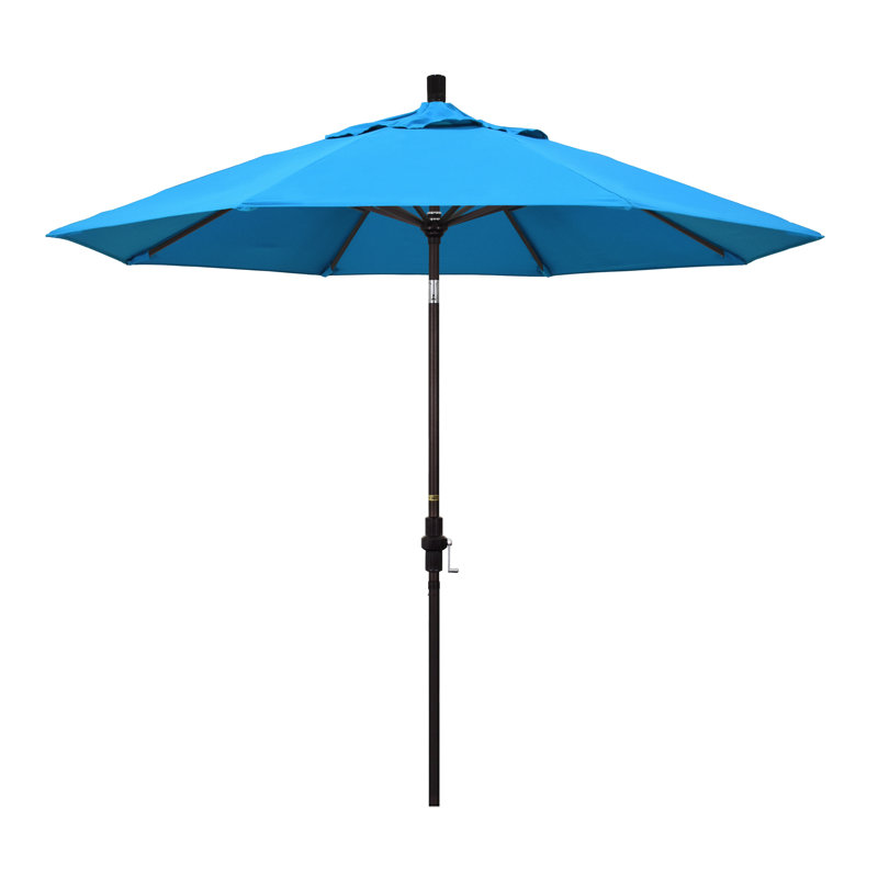 Parasol 9 'Market Sunbrella, Toile toile Sunbrella® cyan
