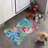 Vibrant Chicken Patterns - 1 Piece Bone Shape Feeding Mat