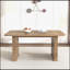 Table de salle à manger moderne extensible pour 6 à 10 personnes, en bois vieilli avec double piédestal robuste, parfaite pour les grands rassemblements