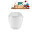 1404.6mm x 718.8mm Freestanding Soaking Acrylic Bathtub-206906358