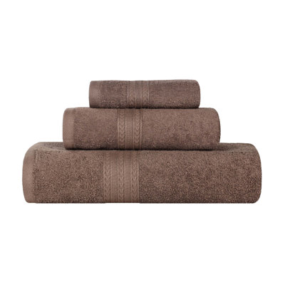Asleigh 3-Piece Chevron Cotton Towel Set
