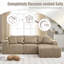 3 Seater Corduroy Sofa-298638496