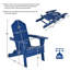 Chaise de patio pliable résistante aux intempéries avec porte-gobelet intégré-1557634401