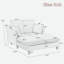 Chaise longue moderne avec coussins-994204104