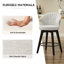 Tabouret de bar pivotant à hauteur de comptoir blanc de 25 po avec 2 pieds en bois massif, revêtement en chenille, pieds de nivellement pour la cuisine, le pub, les tabourets de décoration de salle à manger, blanc, avec îlot de cuisine, Home Graceful-1246106982