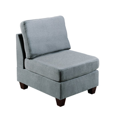 Fauteuil et fauteuil 2 pièces modulaire gris