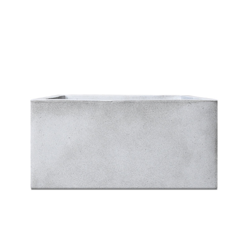 Handmade Pot Planter, 11.8" H x 23.6" W x 10.2" D, Concrete