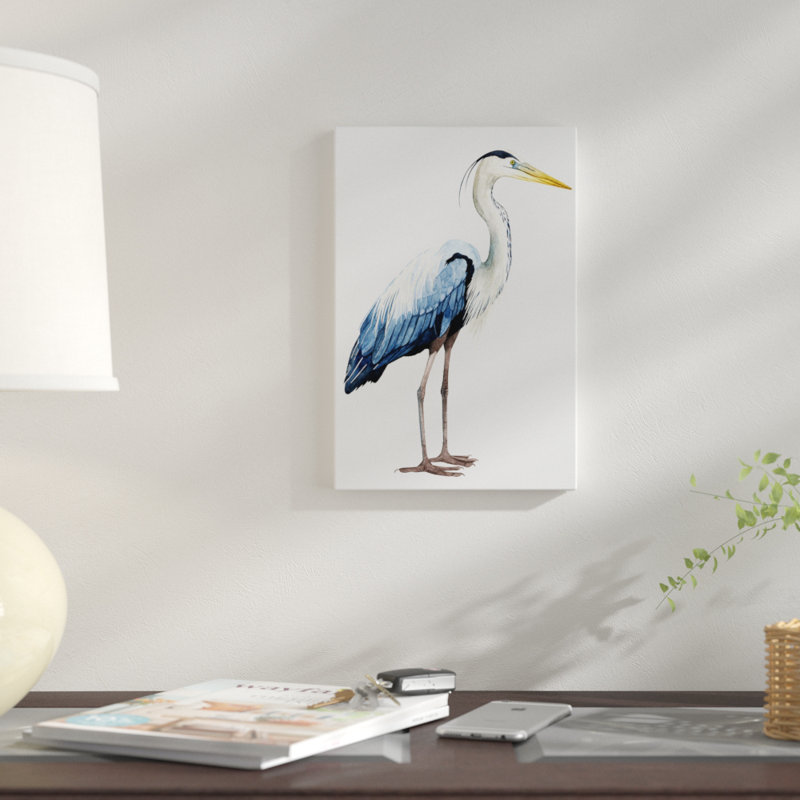 «Seabird Heron II», impression sur toile, H 26 po x l 18 po x P 1,5 po, Toile tendue, Pas de tapis