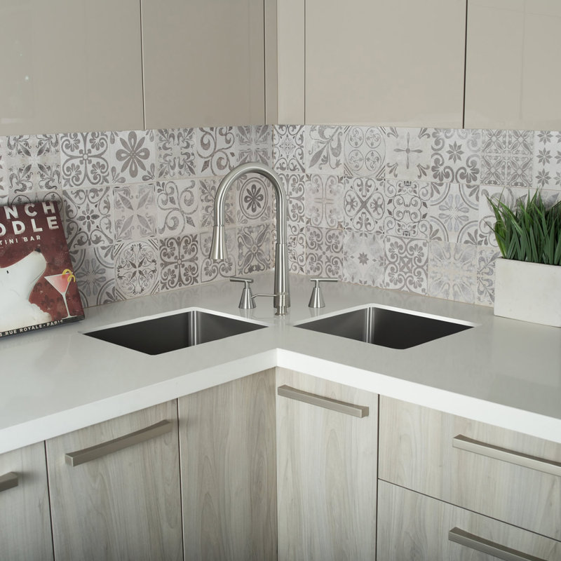 44.37'' L Double Bowl Stainless Steel Kitchen Sink