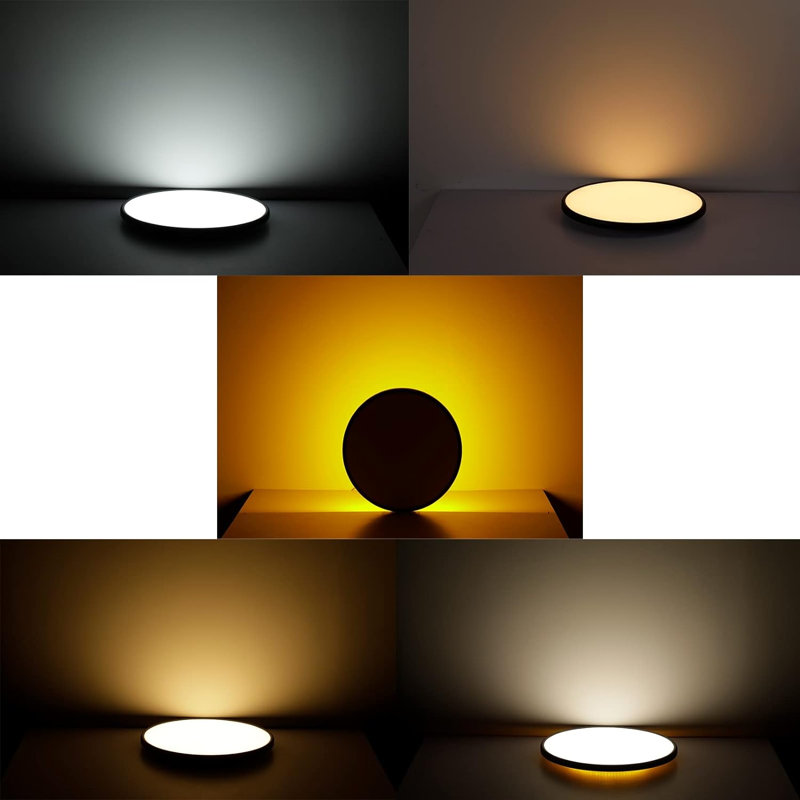 Dilma Plastic LED Flush Mount, White, 1.6'' H x 18.5'' W x 18.5'' D