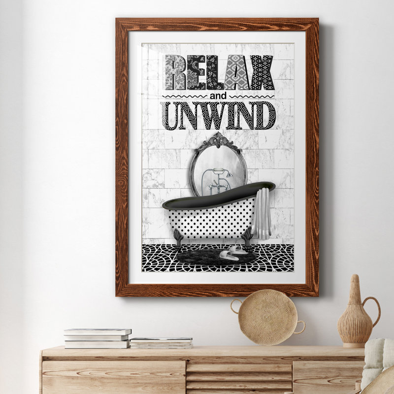 «Relax and Relax» - Cadre photo, H 37,5 po x l 27,5 po x P 1,5 po, Cadre érable