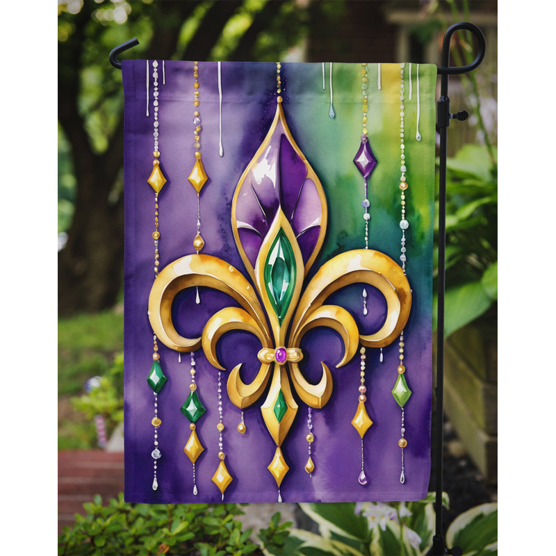 Drapeau de jardin double en polyester H 15,5 po x l 11,25 po