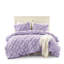 Très grand édredon floral mauve avec accents de cravate et broderie décontractée, confort en nuage, utilisation en toutes saisons, lavable à la machine 3 pièces, franges élastiques, douceur, confort,-127237863-127237868