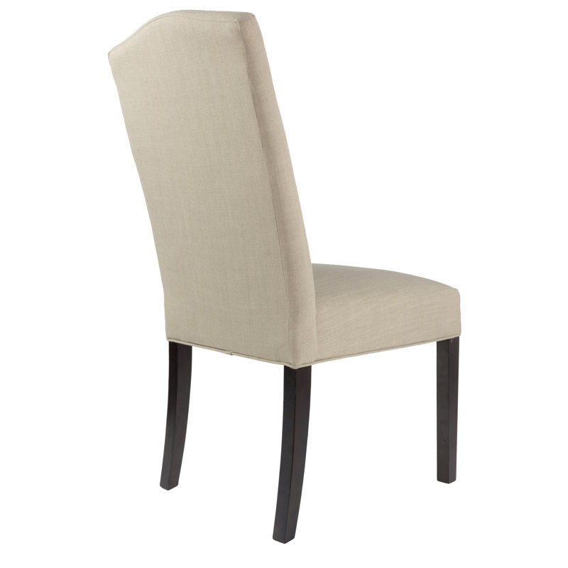 Linen Upholstered Parsons Chair, Pebble