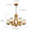 Lustre en cristal moderne 6 lumières Stodola