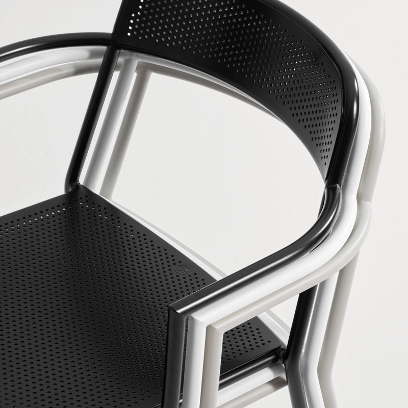 Trim Arm Chair, White