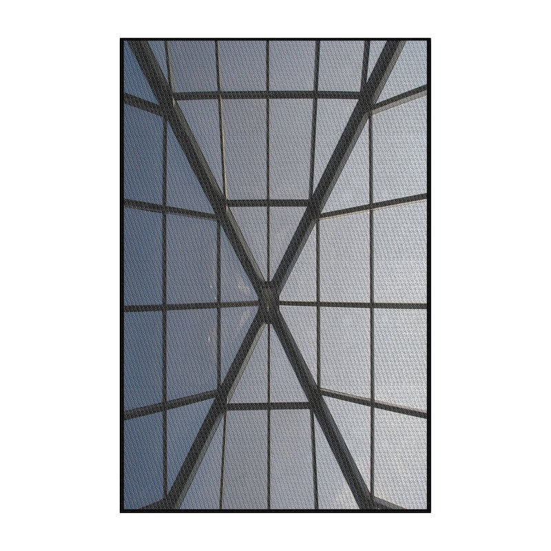 Tapis gris tissé à la machine, Rectangle 5 pi x 8 pi