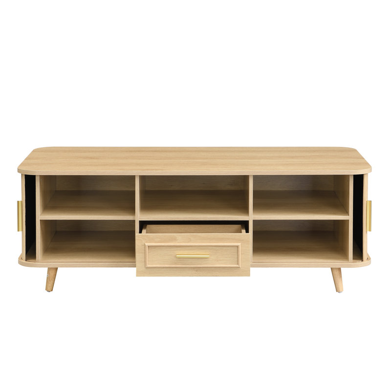 Table basse avec portes de rangement et tiroir pour le salon