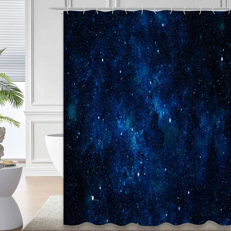 Rideau de douche Dark Night Sky Stars, L 72 po x l 84 po
