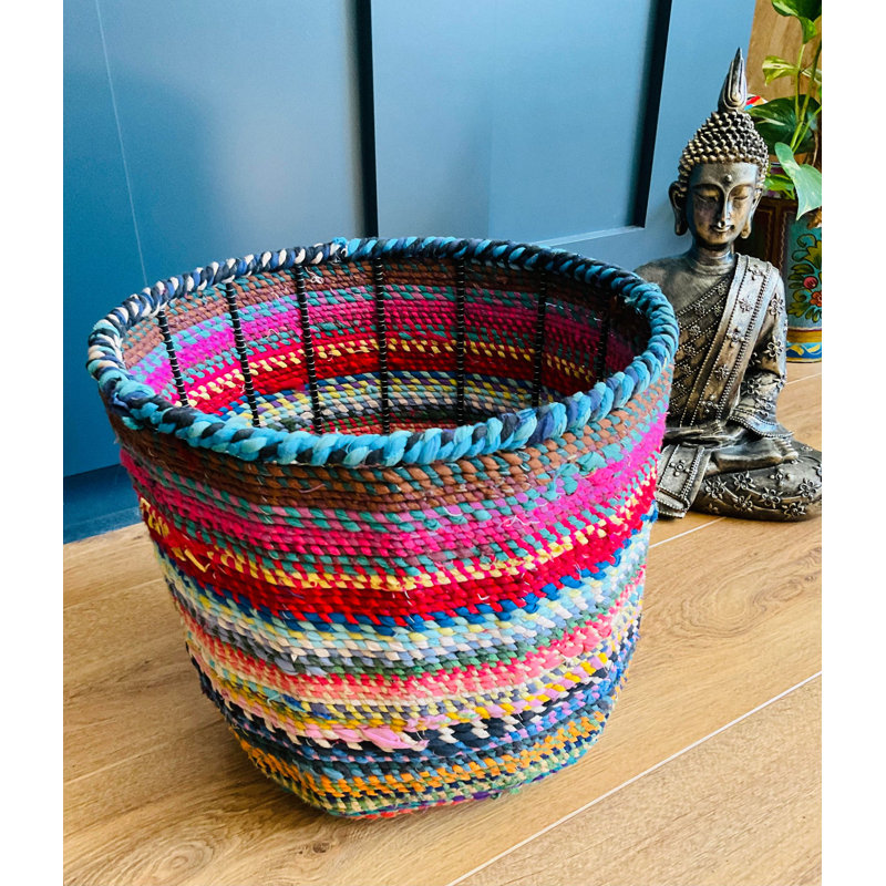 Langley Street Fabric:Metal Decorative Basket