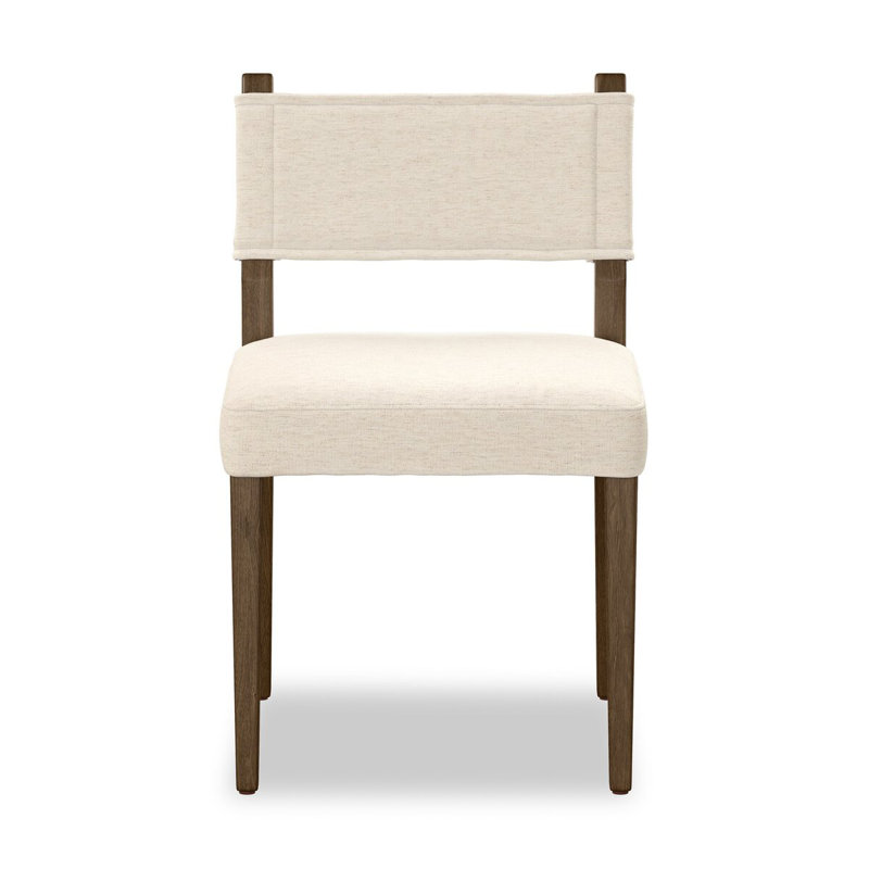 Lorretta Side Chair, Polyester/Leather Crypton Nomad Snow, Brown