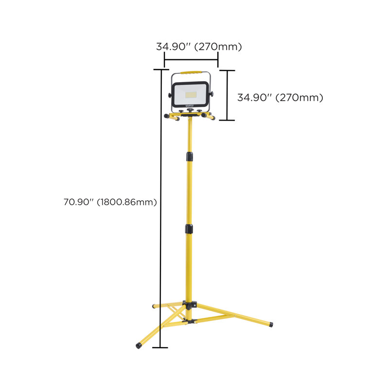 50 Watt LED Work Light 5000K 6500 Lumens 5 Foot Tripod 18/3 Sjtw Plug 120 Volt
