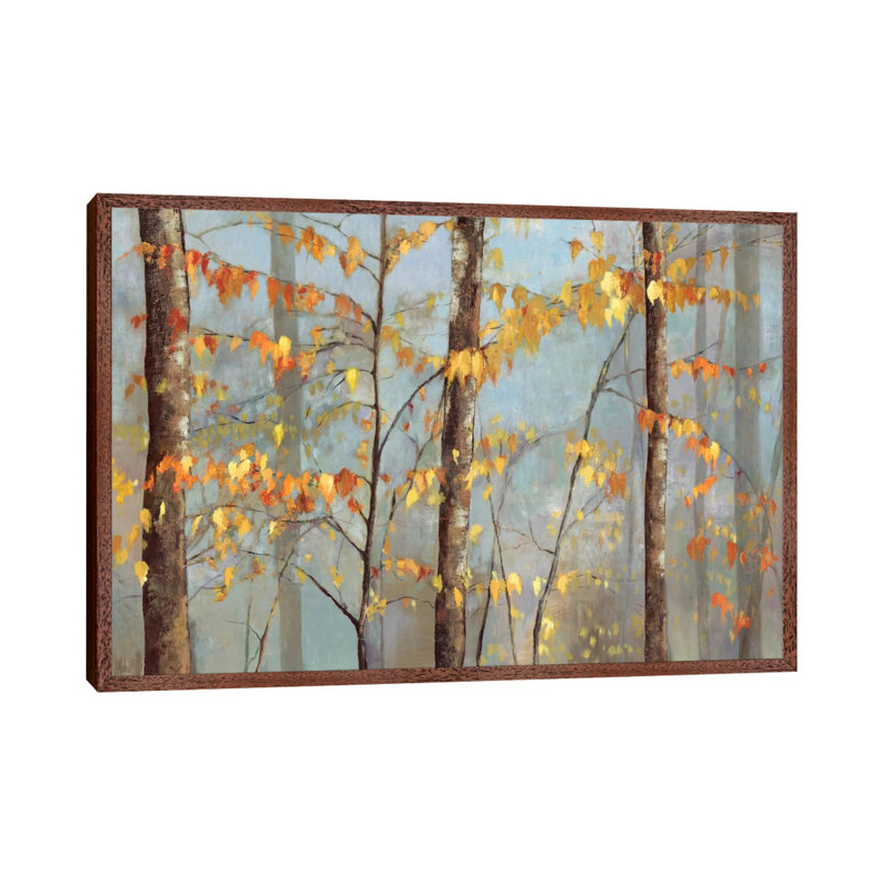 Delicate Branches by Allison Pearce - Painting on Canvas, Classic Brown Wood Framed Canvas, 101.6 cm H x 66.04 cm W