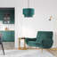 Modern Cotton Fabric Double Tier Ceiling Shade with Shiny Inner-98656001-73565373