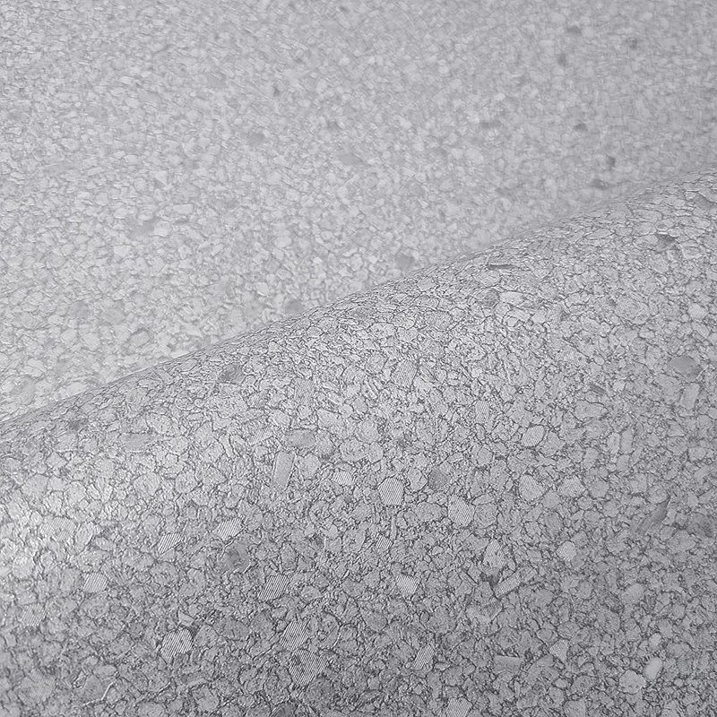 Papier peint imitation pierre de vermiculite, Gris / argent / métallique
