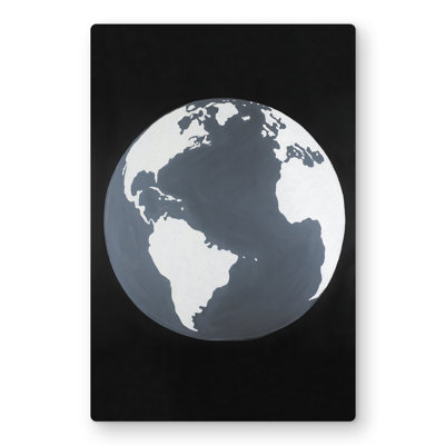Earth Satellite View - White Galaxy Metal Print for Home Decor