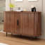 Buffet cannelé avec porte tambour coulissante