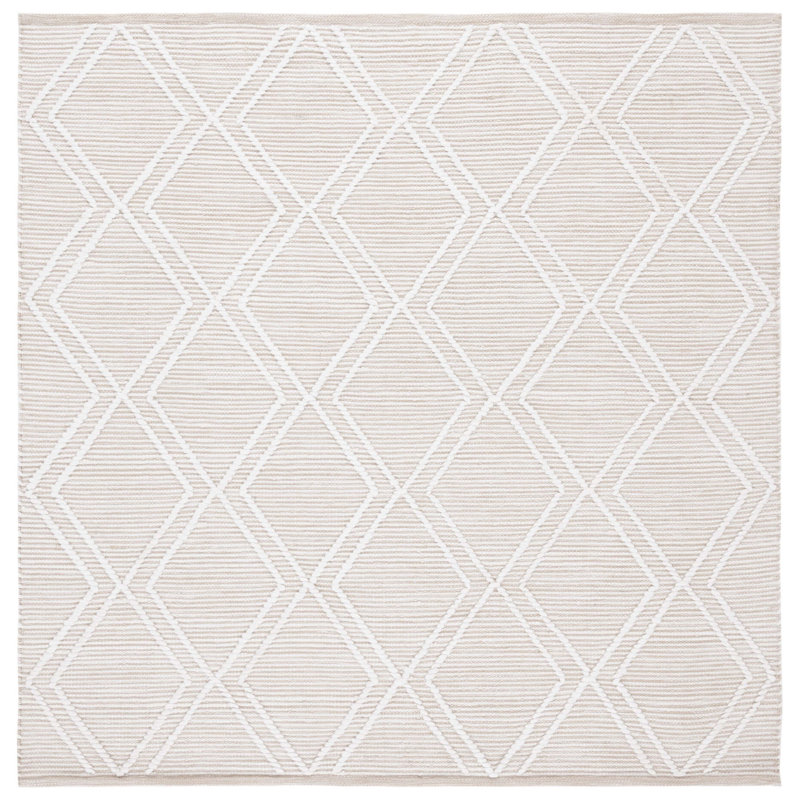 Kilim Hand Woven Performance Geometric Rug, Square 6'