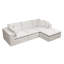 Grand canapé modulaire beige 108,3 po, canapé convertible 3 places convertible, sans assemblage requis, tissu en chenille moelleux avec coussins, minimaliste moderne -1469238449
