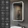 Cynethia Surface/Recessed Mount Medicine Cabinet with Mirror and 3 Adjustable Shelves, Rounded Edge, LED Lighting, Fog-free